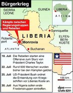 Infografik: Bürgerkrieg in Liberia; Großansicht [FR]