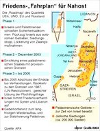 Infografik: Friedenfahrplan im Israel-Palästinenser-Konflikt; Großansicht [FR]