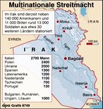 Infografik: Multinationale Streitkräfte im Irak; Großansicht [FR]