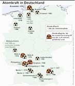 Infografik: Atomkraftwerke in Deutschland; Großansicht [FR]