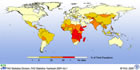 Infografik/ Weltkarte: Anteil der Unterernährten an der Gesamtbevölkerung / Großansicht bei der FAO