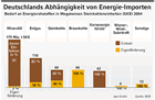 Infografik: Abhängigkeit Deutschlands von Energieimporten; Großansicht [FR]