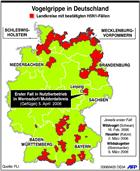 Vogelgrippe in Deutschland: Infografik AFP bei WAZ.de