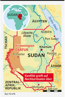 Infografik: Sudan, Darfur: Landkarte; Großansicht [FR]