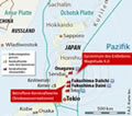 Die betroffenen Kernkraftwerke in Japan:  Grafik Großansicht