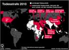 Todesstrafe 2010: Weltkarte, Globus Grafik 4204 / Infografik Globus 4204 vom 21.04.2011 